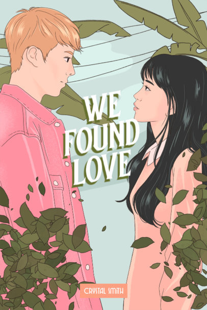 Book Cover Generator with an Illustration Inspired by Teen Romance Novels