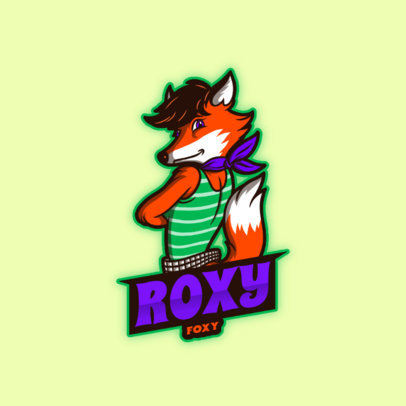 Logo Generator for Gamers with a Furry Fox Character