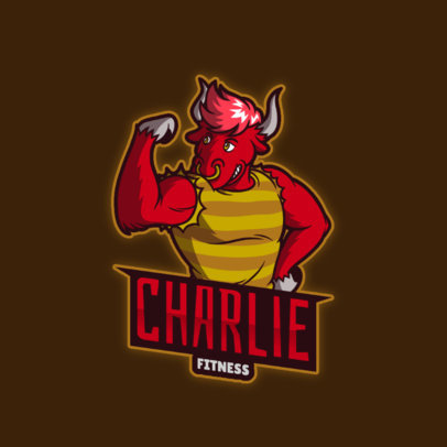 Gaming Logo Maker for Furries with a Bull Character