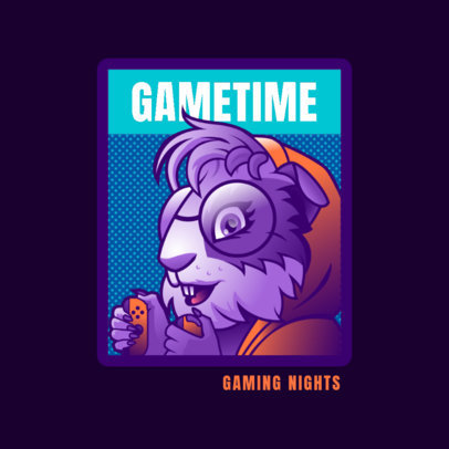 Logo Maker with a Gamer Guinea Pig Character Graphic 4390h