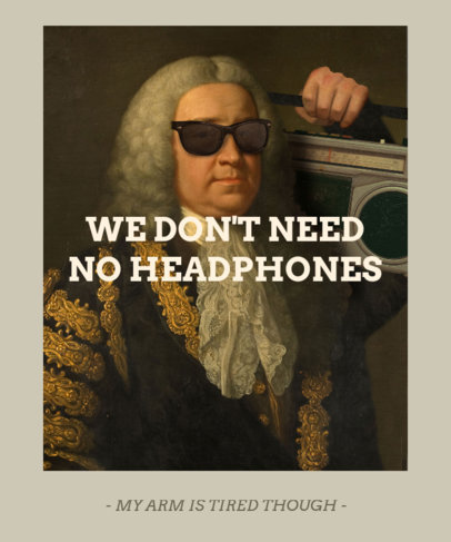 T-Shirt Design Maker Featuring a Funny Quote and an Old Painting Style 