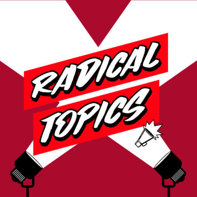 Bold Podcast Cover Template for a Controversial Talk Show 4400g