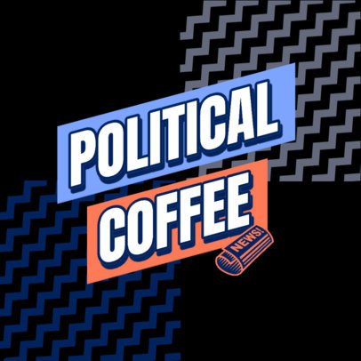 Podcast Cover Design Creator for a Politics News Breakdown 4400e