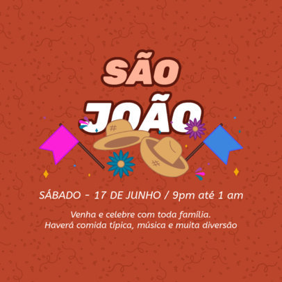 Instagram Post Generator with the Info of a Festa Junina Party 3715c