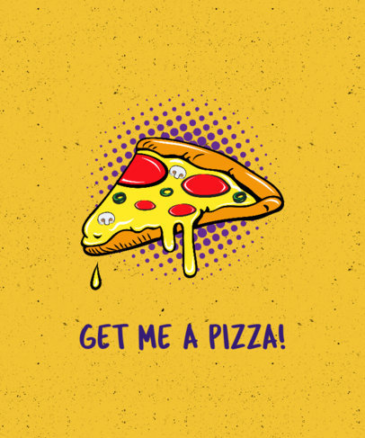 Pop Art T-Shirt Design Maker with Pizza Graphic
