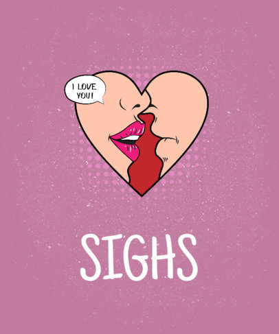 Pop Art T-Shirt Design Maker with Love Images