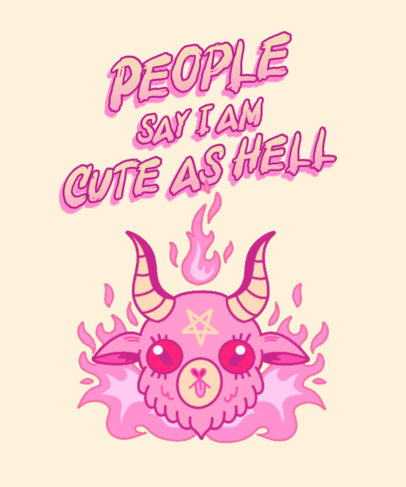 Cartoonish T-Shirt Design Maker Featuring Baphomet-Inspired Illustrations 