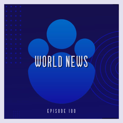 World News & Politics Podcast Cover Template 4398b