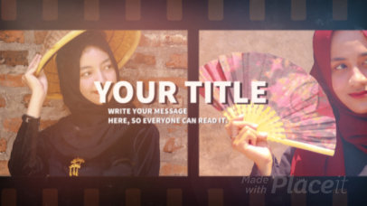 Photo Slideshow Video Template Featuring Vintage Film Animations