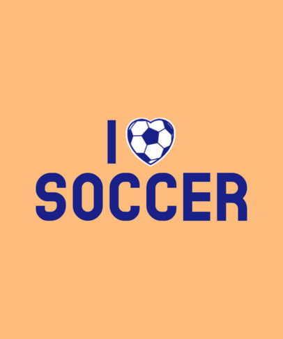 T-Shirt Design Creator for Soccer Fans with a Ball-Textured Heart a27h 3768