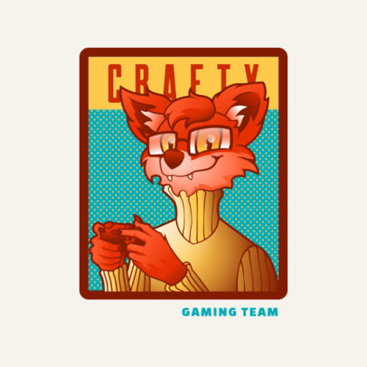 Gaming Team Logo Generator Featuring a Fox Fursona