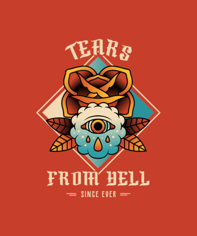 T-Shirt Design Creator Featuring an Abstract Tattoo Graphic