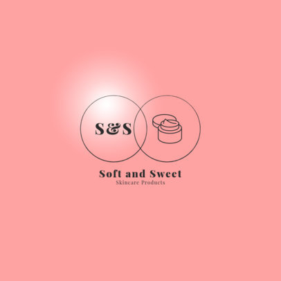 Logo Generator for a Skincare Brand Featuring a Cream Icon