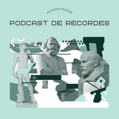 History Podcast Cover Creator Featuring Philosopher Graphics 4411C