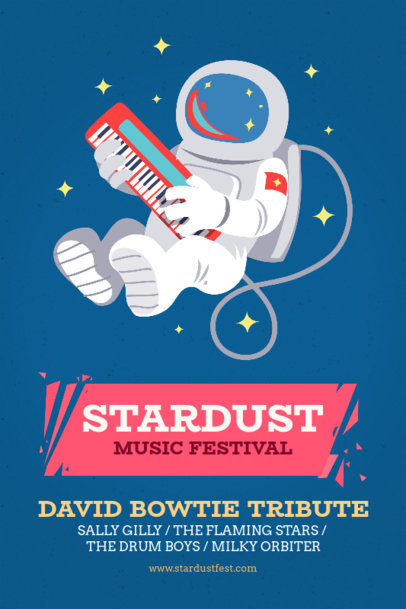 Music Festival Poster Template with Customizable Graphics 60a