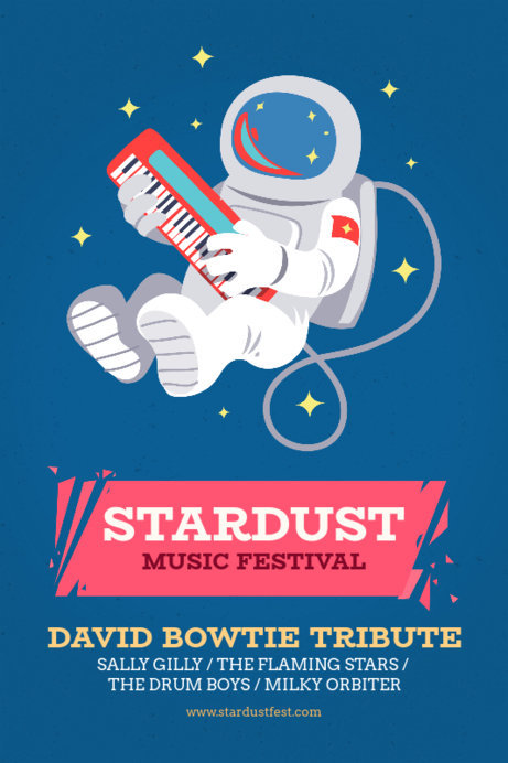Music Festival Poster Template with Customizable Graphics