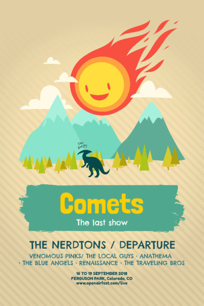 Customizable Poster Template for Outdoor Concerts 60D