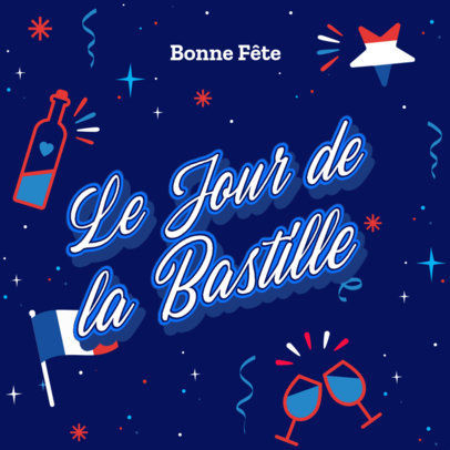 Instagram Post Template for a Bastille Day Celebration Quote 3771d