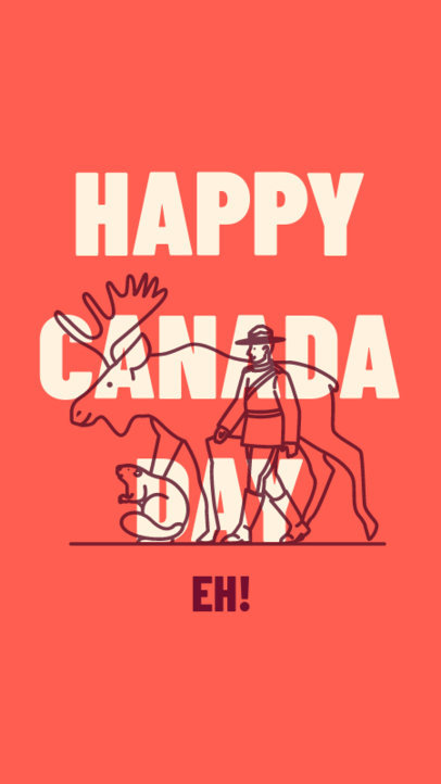 Instagram Story Template With a Canada Day Theme 