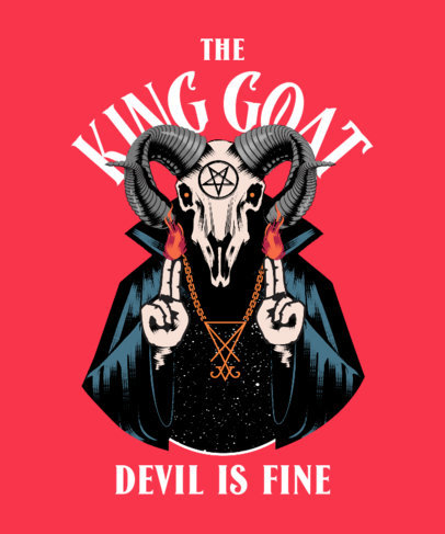 T-Shirt Design Maker Featuring an Illustration of Baphomet 