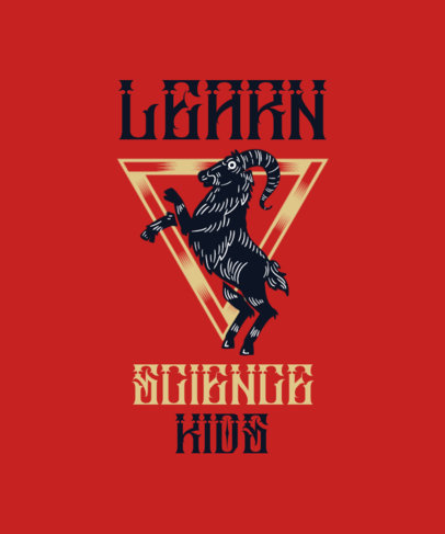 T-Shirt Design Template Featuring Occultism Graphics