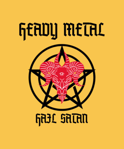 T-Shirt Design Maker Featuring Satanism-Themed Graphics 3764h