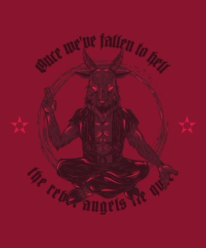 Satanic T-Shirt Design Maker Featuring a Baphomet Graphic