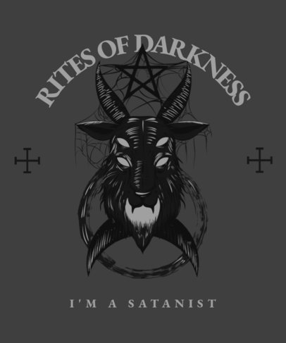 Esoteric T-Shirt Design Maker with Baphomet Graphics