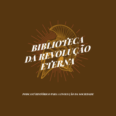 Podcast Cover Design Maker with a History Theme