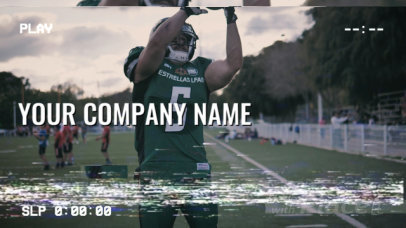 Sports Slideshow Video Maker with a Retro VHS Glitching Effect 3045