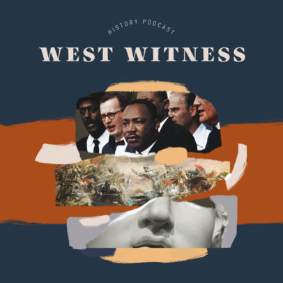 History Podcast Cover Creator for a Renowned Social Fighter Biography Breakdown 4411j