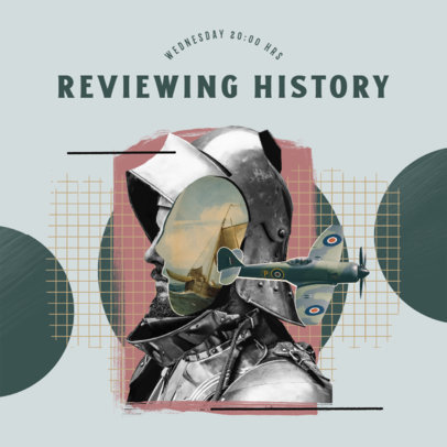 Podcast Cover Template for a History Review Episode 4411o