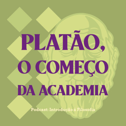 Philosophy Podcast Cover Maker with a Clipart of Plato 4417m