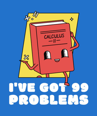 Colorful T-Shirt Design Maker Featuring Illustrated Math Characters