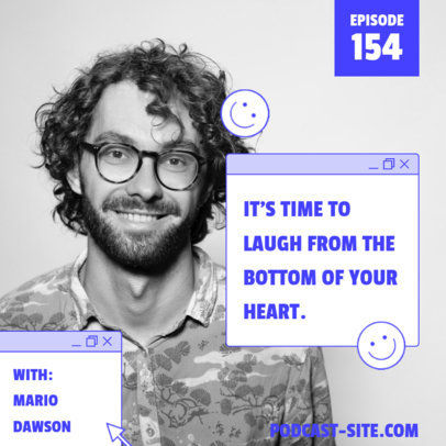 Podcast Cover Design Template for a Comedy Show