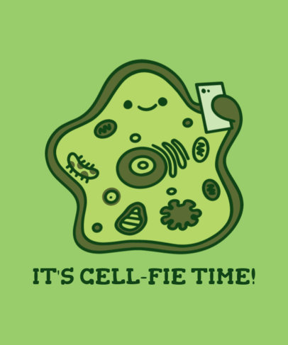Funny T-Shirt Design Generator Featuring a Cute Cell Graphic 