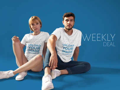 Facebook Ad - Friends Sitting Down Wearing T-Shirts