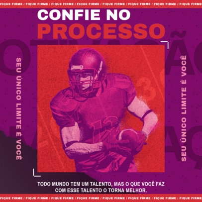 Football-Themed Instagram Post Design Template for a Sports Channel