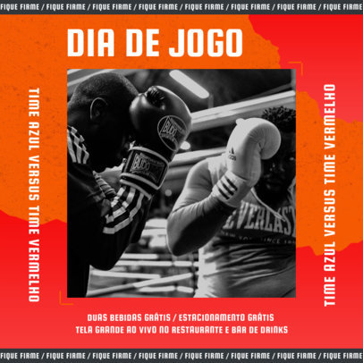 Instagram Post Template With a Boxing Theme