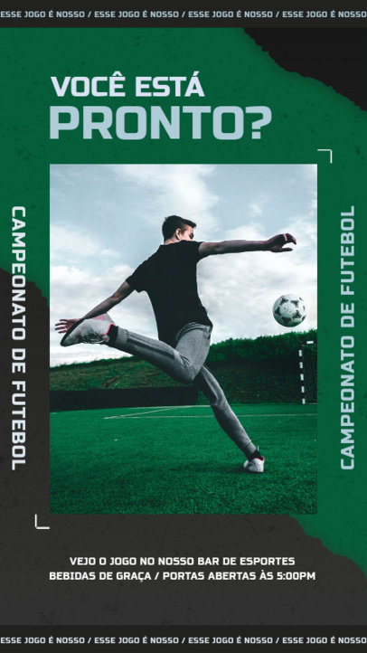 Instagram Story Design Generator Featuring a Soccer Theme