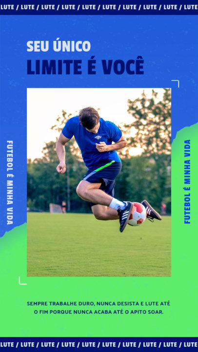 Instagram Story Design Generator for Sports Enthusiasts Featuring a Soccer Theme 