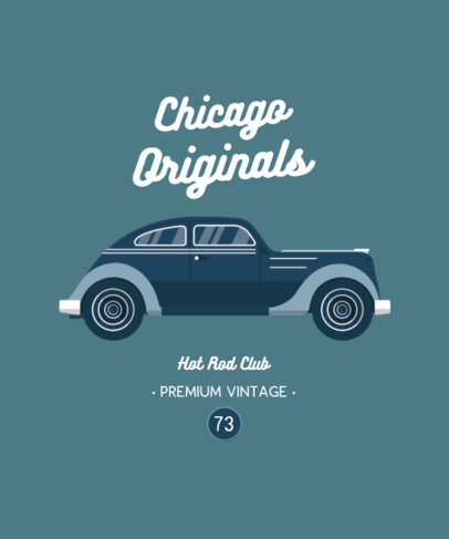 T-Shirt Design Creator Featuring a Vintage Vehicle Graphic