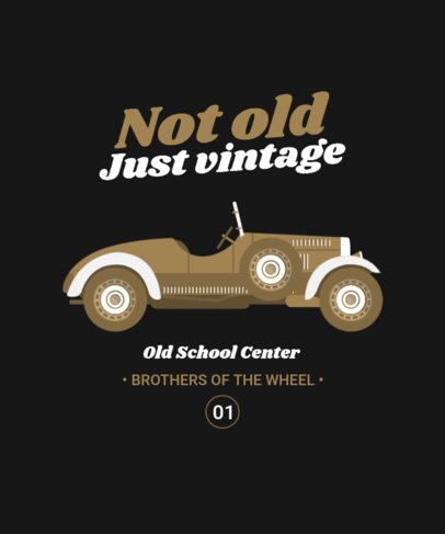 T-Shirt Design Maker with Illustrated Vintage Automobiles