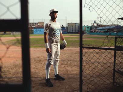 Baseball Uniform Builder - Man Going into the Field Entrace