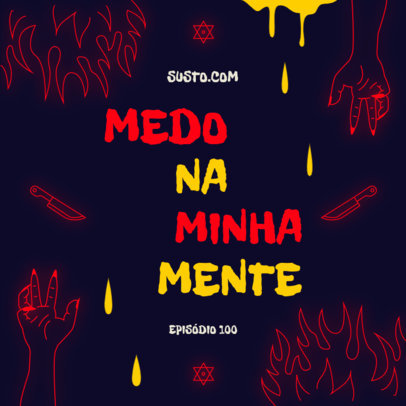 Podcast Cover Template With a Horror Theme 4429a