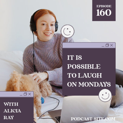 Cover Design Maker for a Podcast About Comedy