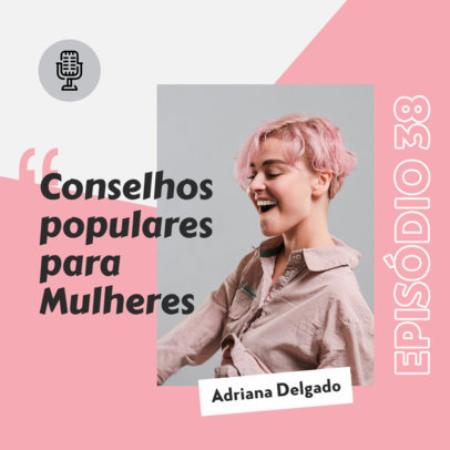 Feminist Podcast Cover Maker for a Show About Advice