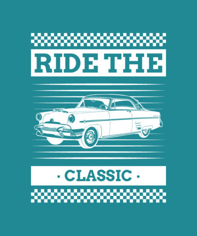 T-Shirt Design Creator Featuring a Vintage Car Illustration