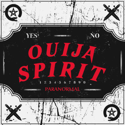 Horror Podcast Cover Maker Inspired by an Ouija Board 4427a