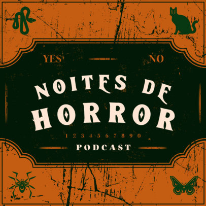 Esoteric Themed Podcast Cover Maker for a Brazilian Horror Production 4427d